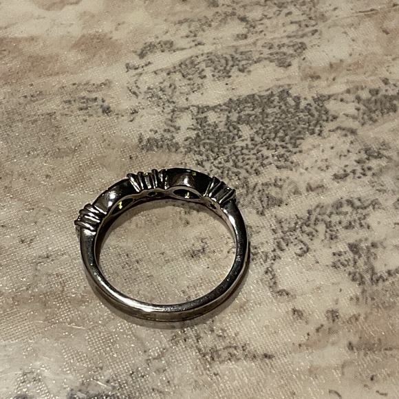 Peridot Silver Ring 925 Vintage Size 4 - Picture 5 of 9